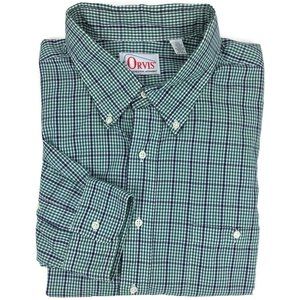 Vintage Orvis Gingham Plaid Shirt Size XXL Sz 2XL